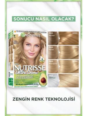 Garnier Nutrisse Yoğun Besleyici Kalıcı Krem Saç Boyası 9 Sarı - 3