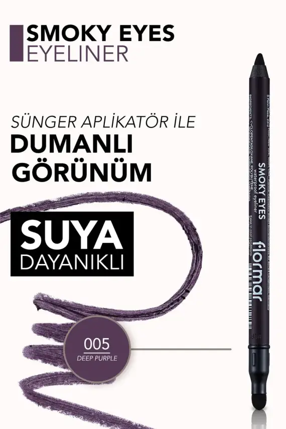 Göz Kalemi - Smoky Eyes Waterproof Eyeliner 005 Deep Purple 47000012-005 - 2