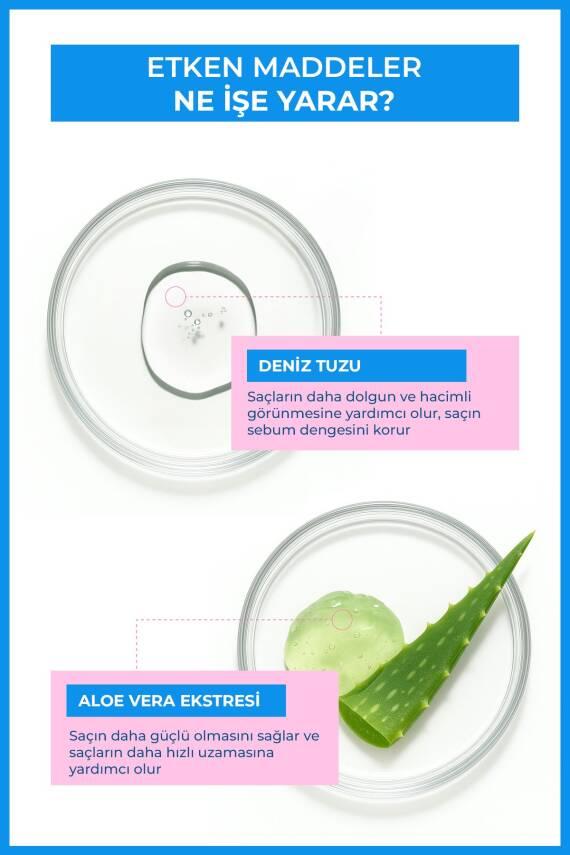 Hacim Ve Dolgunluk Veren, Saç Şekillendirici Deniz Tuzu Saç Bakım Spreyi 200 ml - 2