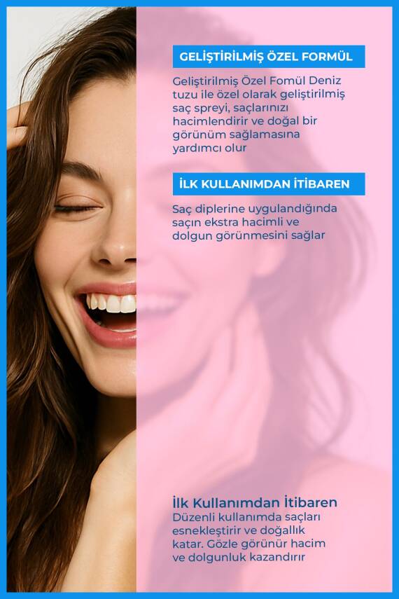 Hacim Ve Dolgunluk Veren, Saç Şekillendirici Deniz Tuzu Saç Bakım Spreyi 200 ml - 3