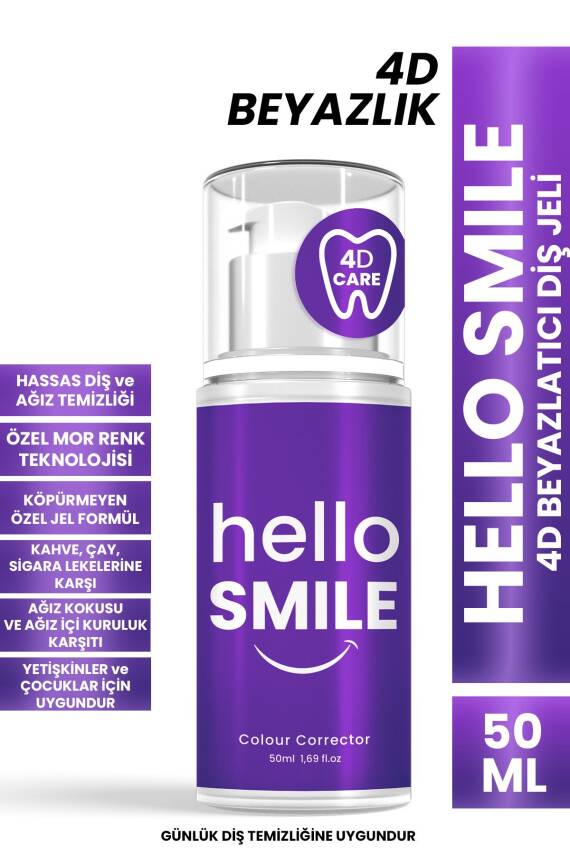 Hello Smile 4d Beyazlatıcı Diş Jeli 50 ml - 1