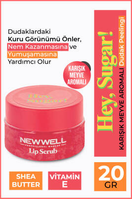 Hey Sugar! Karışık Meyve Aromalı Dudak Peelingi 20gr - 1