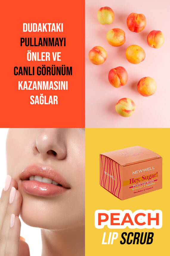 Hey Sugar! Şeftali Aromalı Dudak Peelingi 20gr - 2