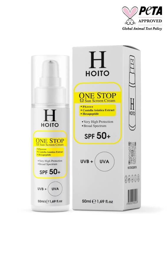Hızlı Emilen Yapışkanlık Hissi Bırakmayan Güneş Koruyucu SPF50+PA++++50ml-One Stop Sun Screen Cream - 1