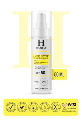 Hızlı Emilen Yapışkanlık Hissi Bırakmayan Güneş Koruyucu SPF50+PA++++50ml-One Stop Sun Screen Cream - 2