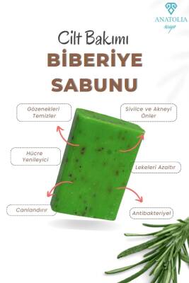 Hücre Yenileyici Akne Ve Sivilce Oluşumunu Engeller Antibakteriyel Biberiye Sabunu - 1