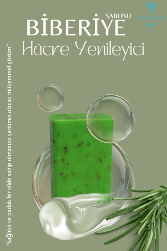 Hücre Yenileyici Akne Ve Sivilce Oluşumunu Engeller Antibakteriyel Biberiye Sabunu - 3