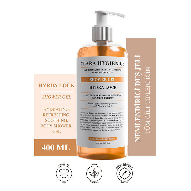 Hydra Lock Nem Hapsedici Yüz Ve Vücut Duş Jeli 400ml Vegan Tazeleyici Yatıştırıcı - 2