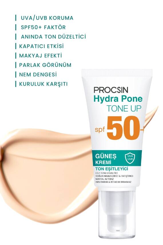 Hydra Pone Spf50+ Cilt Tonu Eşitleyici Makyaj Efekti Veren Cam Cilt BB Güneş Kremi Pa++++ - 5