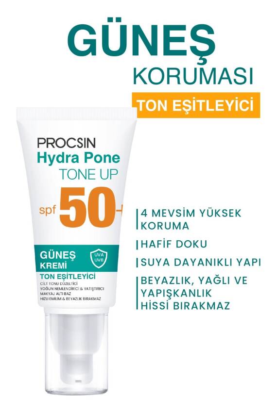 Hydra Pone Spf50+ Cilt Tonu Eşitleyici Makyaj Efekti Veren Cam Cilt BB Güneş Kremi Pa++++ - 6