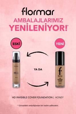 Invisible Cover HD Hafif Yapılı & Yarı Parlak Bitişli SPF30 Fondöten - 3
