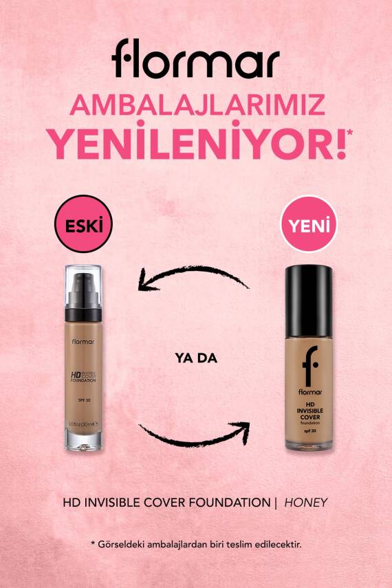 Invisible Cover HD Hafif Yapılı & Yarı Parlak Bitişli SPF30 Fondöten - 3