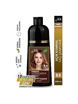 Jaja Açık kumral Vitamin Içerikli Saç Pigment Şampuanı Unisex 8.0 300 ml