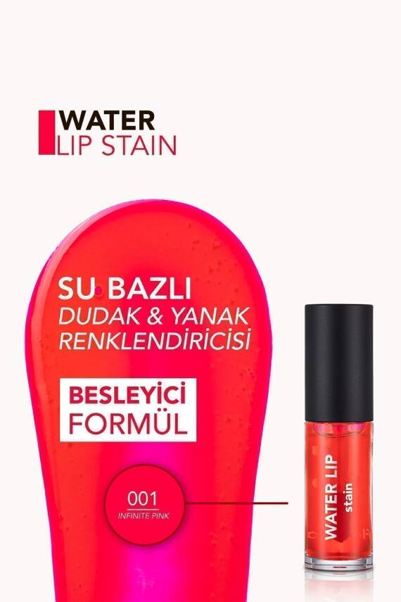 Kalıcı Mat Dudak Tinti (PEMBE) - Water Lip Stain - 001 Infinite Pink - 8682536042161 - 484