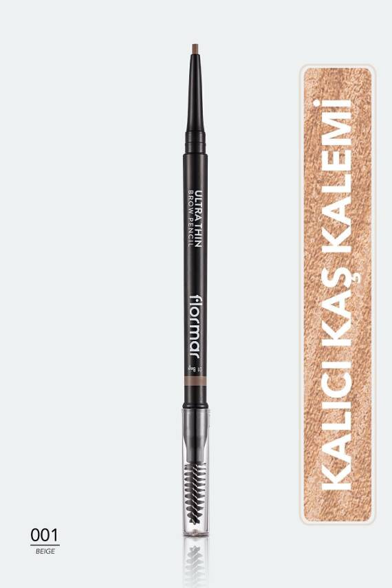 Kaş Kalemi & Fırçası - Ultra Thin Brow Pencil - 001 Beige - 8690604572106 Star Collection 210035 - 50