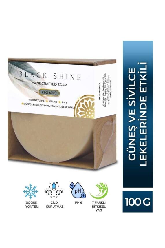 Keçi Sütü Sabunu Güneş Lekeli, Siyah Noktalı Ciltlere Özel, Yoğun Nemlendiricili Doğal Peeling - 1