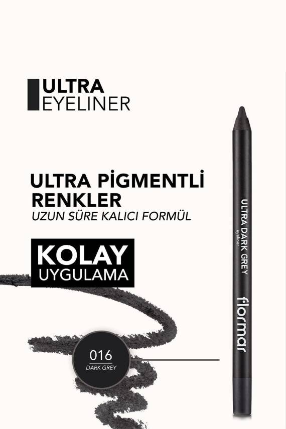 Koyu Gri Göz Kalemi Ultra Dark Grey Eyeliner - 5