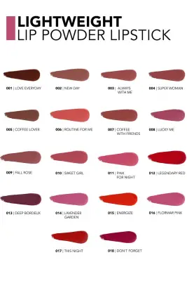 Lightweight Lip Powder Yüksek Pigmentli & Mat Bitişli Ultra Hafif Ruj 009 FALL ROSE - 3