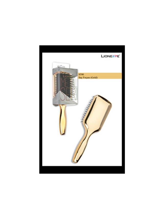 Lionesse Saç Fırçası Metal Gold 8590 - 1