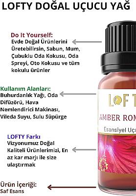 Lofty Amber Uçucu Yağ Buhurdanlık Esansı Oda Kokusu 10 ml - 3