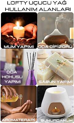 Lofty Amber Uçucu Yağ Buhurdanlık Esansı Oda Kokusu 10 ml - 4