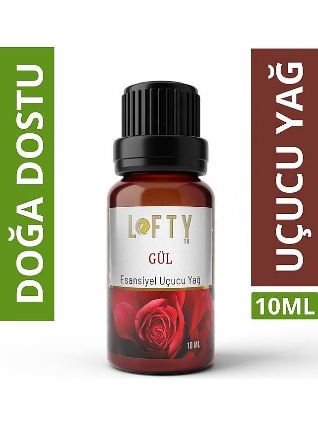 Lofty Gül Uçucu Yağ Buhurdanlık Esansı Konsantre Oda Kokusu Uçucu Esans Buhur Yağı 10 ml - 1