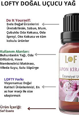 LOFTY Japon Kiraz Çiçeği Uçucu Yağ Buhurdanlık Esansı Oda Kokusu Esansiyel Yağ Buhur Yağı 10ML - 4