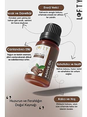 Lofty Kahve Uçucu Yağ Buhurdanlık Esansı Konsantre Oda Kokusu Uçucu Esans Buhur Yağı 10 ml - 4