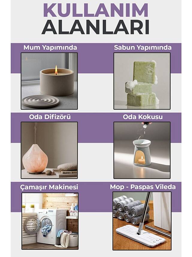 Lofty Lavanta Uçucu Yağ Buhurdanlık Esansı Konsantre Oda Kokusu Uçucu Esans Buhur Yağı 10 ml - 3