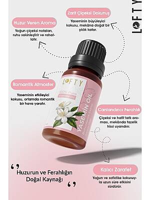 Lofty Yasemin Uçucu Yağ Buhurdanlık Esansı Konsantre Oda Kokusu Uçucu Esans Buhur Yağı 10 ml - 2