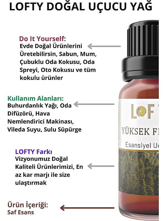 Lofty Yüksek Frekans Uçucu Yağ Buhurdanlık Esansı Konsantre Oda Kokusu Esans Buhur Yağı 10 ml - 2