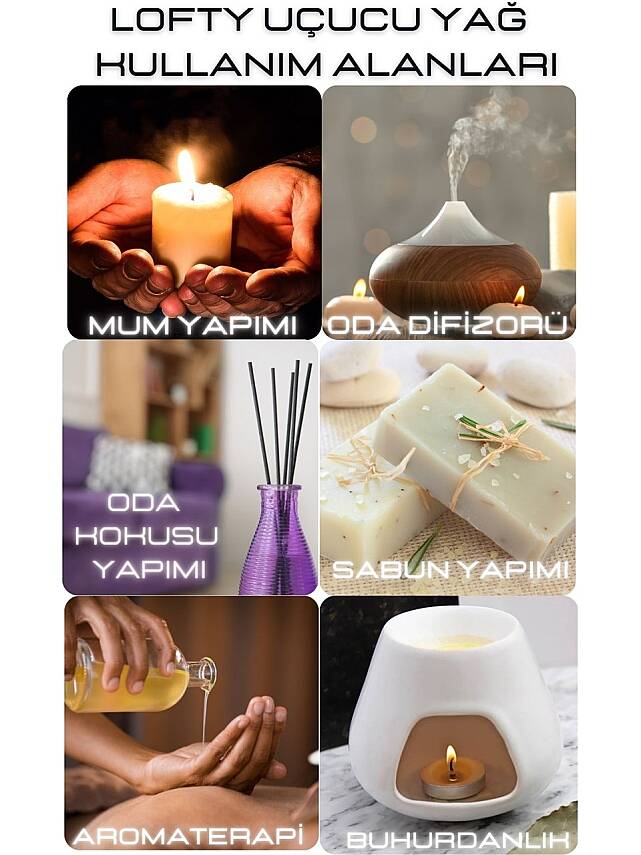 Lofty Yüksek Frekans Uçucu Yağ Buhurdanlık Esansı Konsantre Oda Kokusu Esans Buhur Yağı 10 ml - 4