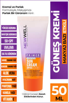 Makyaj Bazı Güneş Kremi 50 SPF+ Aydınlatıcı Etkili Primer Sunscreen 50 ML - 1
