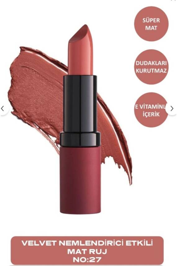 Mat Ruj - Velvet Matte Lipstick No 27 8691190466275 Kategori Ruj - 27