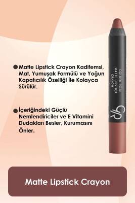 Matte Lipstick Crayon No28 Latte Nude - Mat Kalem Ruj - 3