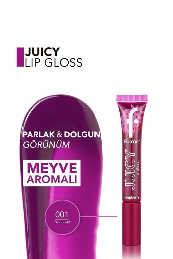 Meyve Aromalı Dudak Parlatıcısı (AHUDUDU) - Juicy Lip Gloss - 001 Raspberry - 8682536087711 - 469
