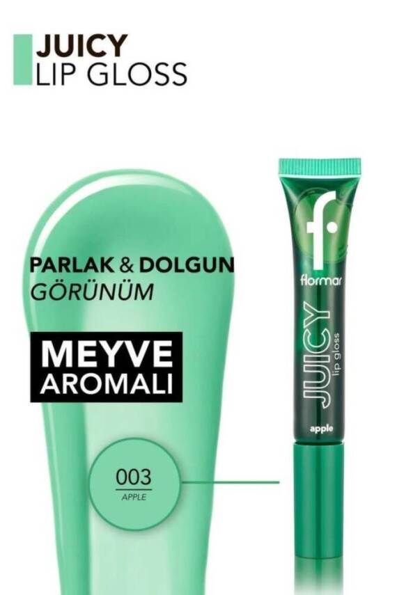 Meyve Aromalı Dudak Parlatıcısı (ELMA) - Juicy Lip Gloss - 003 APPLE - 8682536087735 - 2