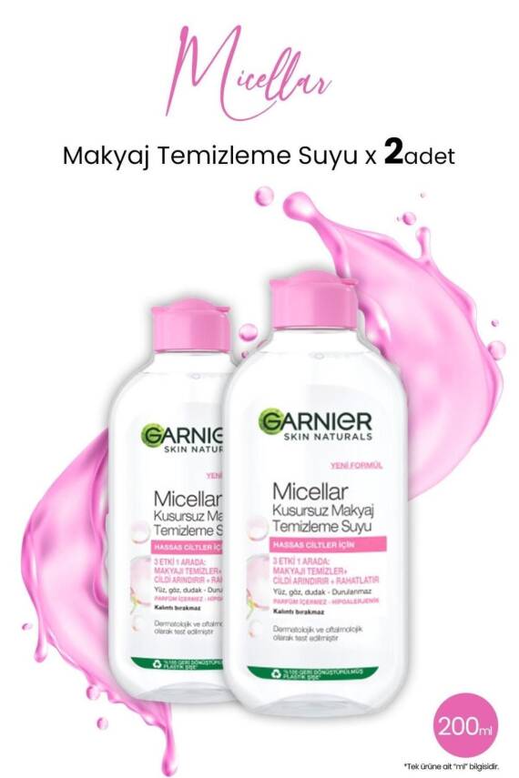 Micellar Kusursuz Makyaj Temizleme Suyu 200 ml x 2 Adet - 1