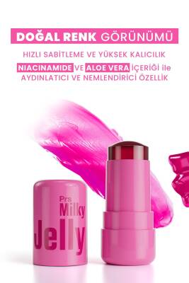 Milky Jelly Doğal Görünüm Dudak ve Yanak Renklendirici Allık Pembe (Pink) 5 GR - 3