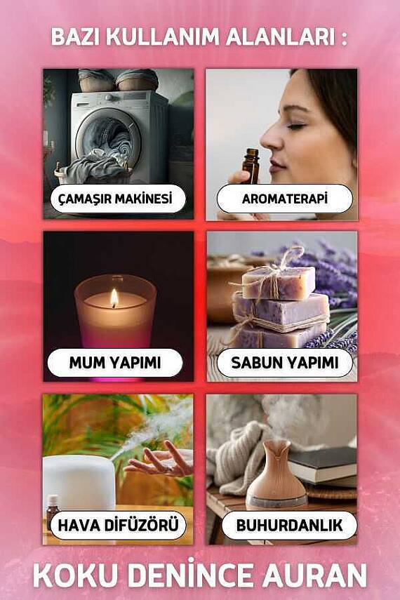 Misk & Gül Esansiyel Uçucu Koku Yağı Ortam Kokusu Doğal Yağ Sihirli Küre Hobi Esansı 10ml - 3