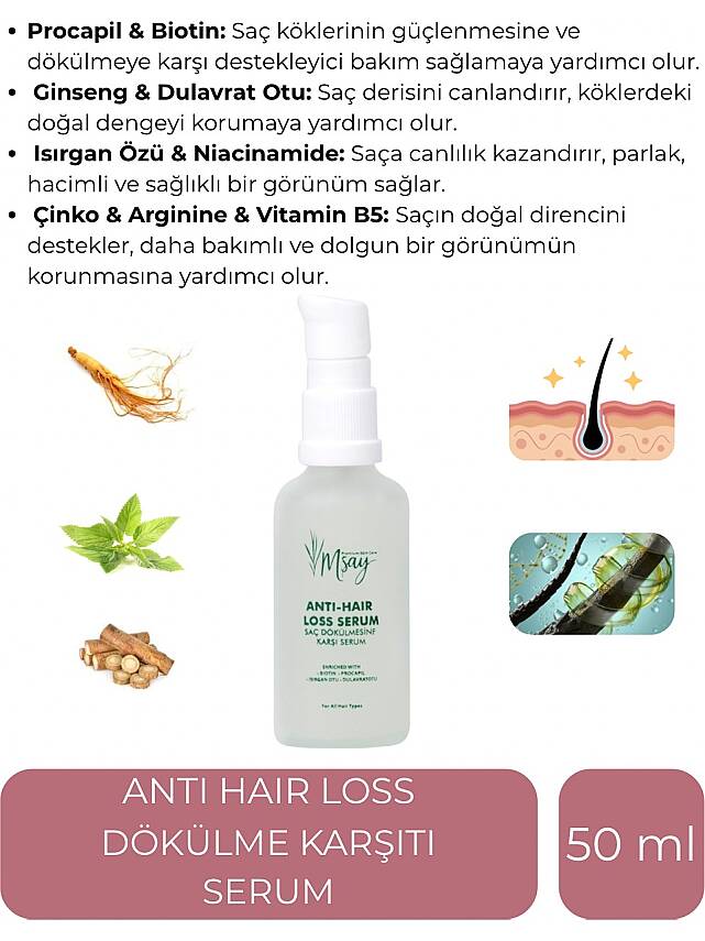 Msay Premium Skin Care Anti Hair Loss Serum, Dökülme Karşıtı Serum - 1
