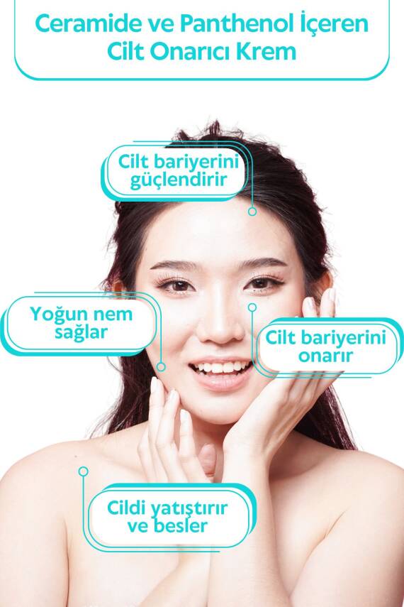 Nemlendirici, Bariyer Onarıcı, Yatıştırıcı, Elastikiyet Arttırıcı Seramid Içeren Ceramide Krem - 2