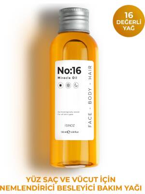 No:16 Nemlendirici Besleyici Yenileyici Işıltı Verici Mucizevi Onarıcı Bakım Yağı 100 ML - 1