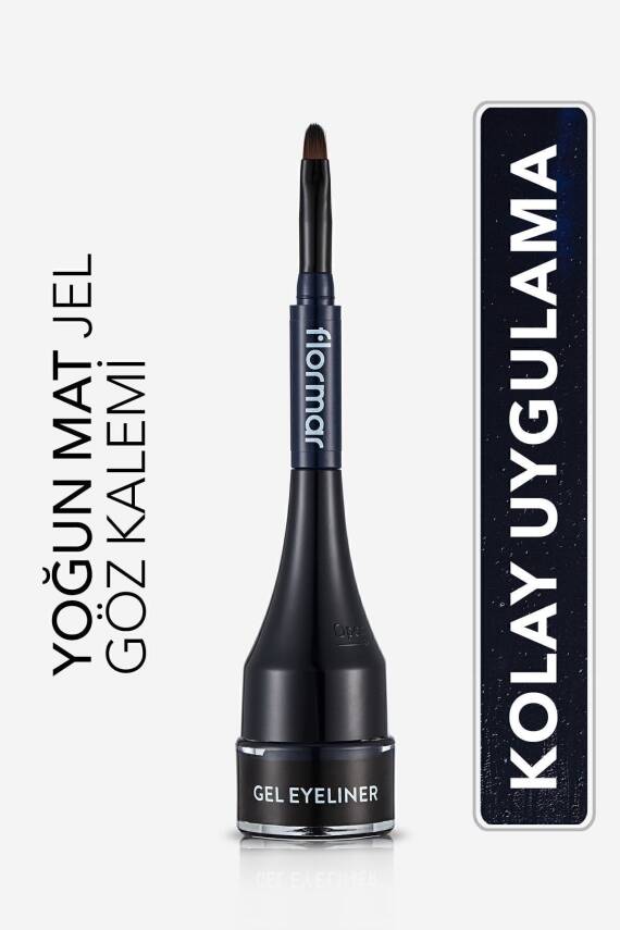 Özel Fırça Başlıklı Yoğun Pigmentli Mat Jel Eyeline -gel Eyeliner-02 Oceanblue-8690604591886 - 30