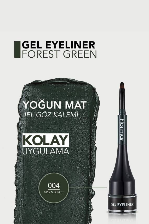 Özel Fırça Başlıklı Yoğun Pigmentli Mat Jel Eyeline -gel Eyeliner-02 Oceanblue-8690604591886 - 7