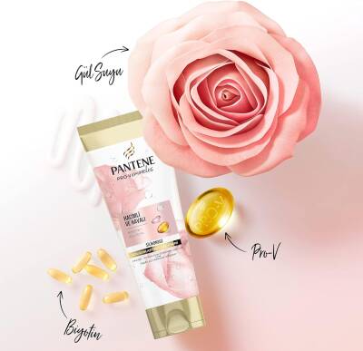 Pantene Silikonsuz Saç Bakım Kremi Hacim Veren Dolgunlaştırıcı, Biotin ve Gül Suyu, 275 ml - 3