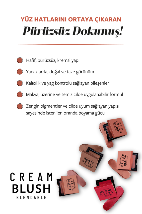 Pastel Cream Blush - Krem Allık 49 Heavenly - 3