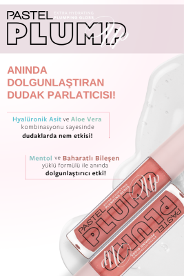 Pastel Plump Up 208 Shimmer Nude Extra Hydrating Plumping Gloss - Dolgunlaştıran Dudak Parlatıcısı - 4