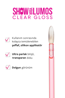 Show By Pastel Show Your Lumos Clear Gloss - Dudak Parlatıcısı - 2