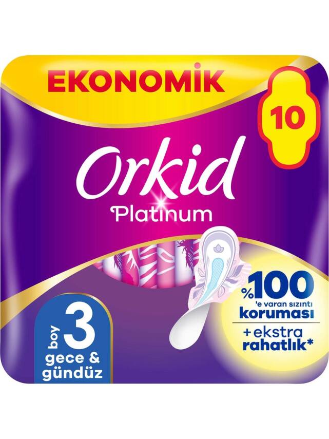 Platinum Gece & Gündüz (BOY 3) 10 Adet Hijyenik Ped - 1